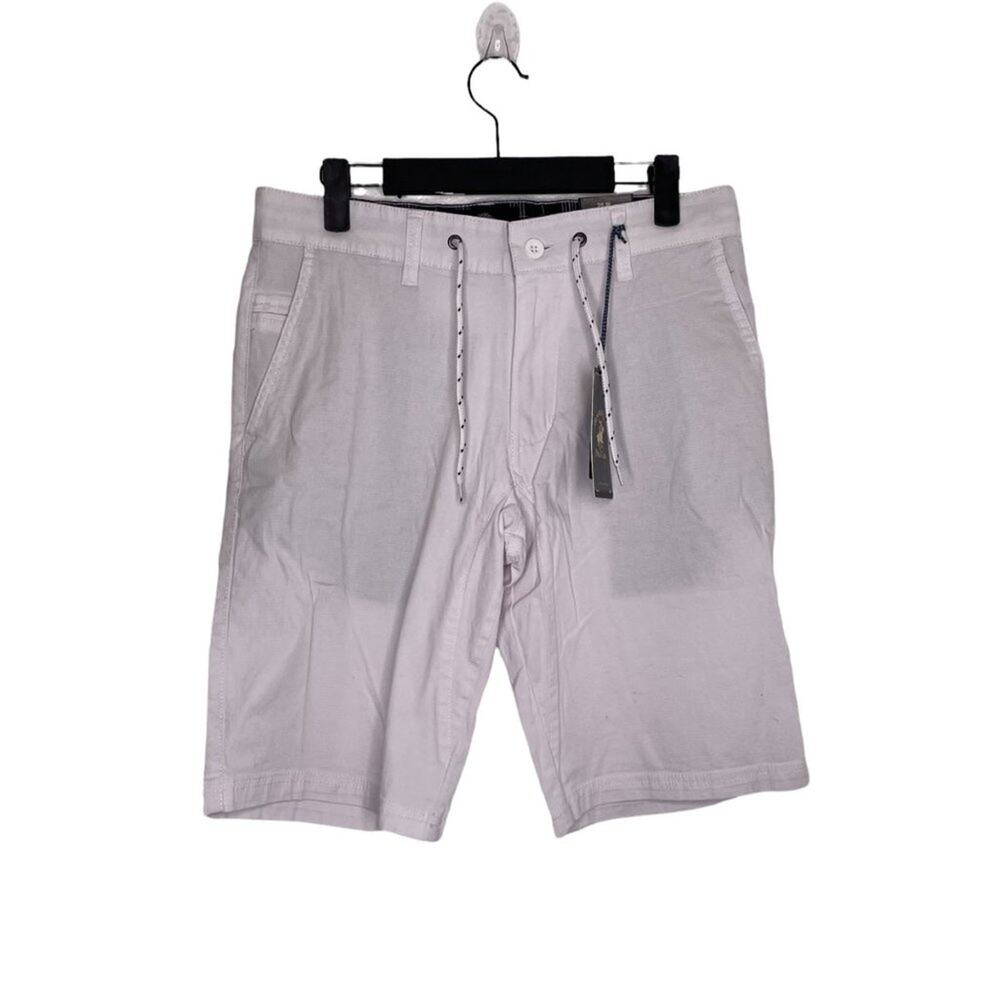 Beverly Hills Polo Club Mens Shorts Size 30 White Relaxed Straight Fit Casual